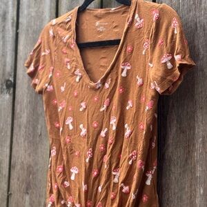 No Boundaries Orange Tie Front Fitted T-Shirt